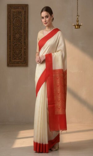 Banarasi Saree – Woven Self Design Banarasi Silk