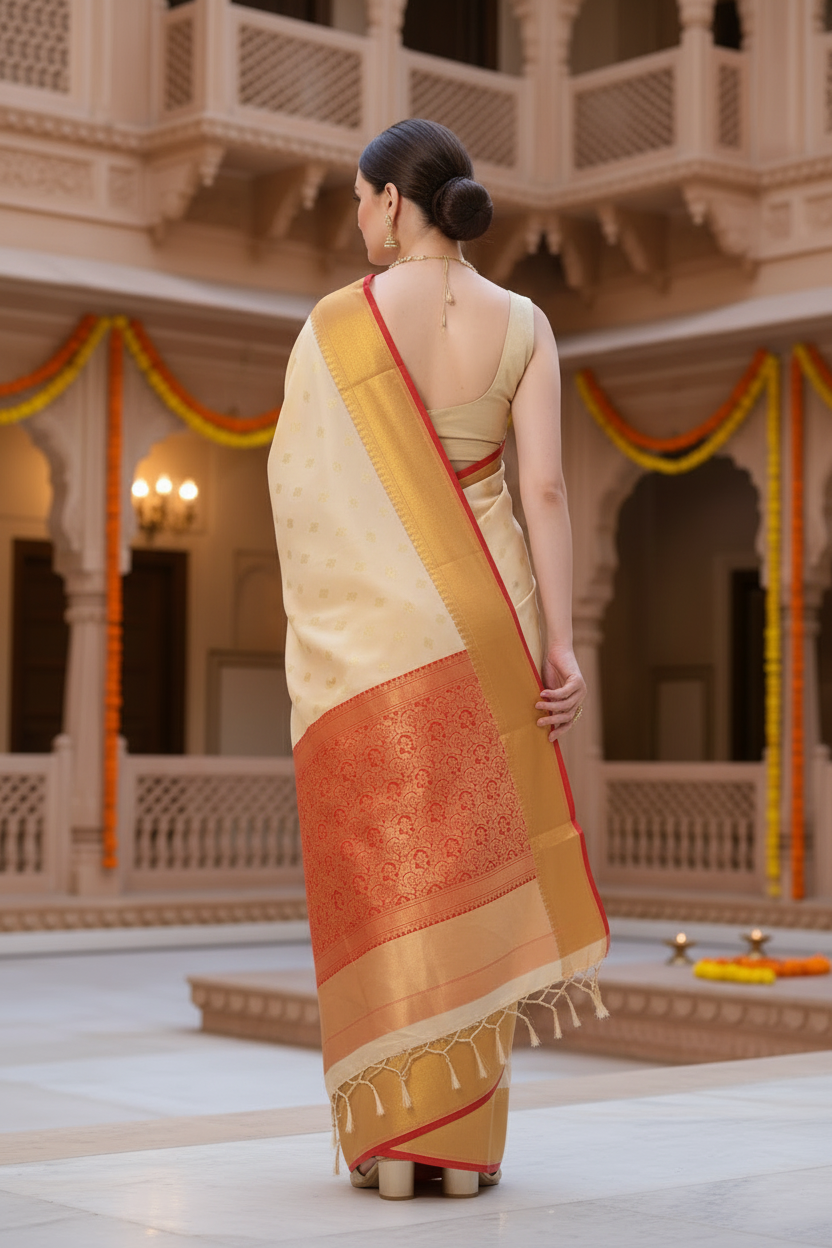 Banarasi Silk Blend, Pure Silk Saree - Image 2